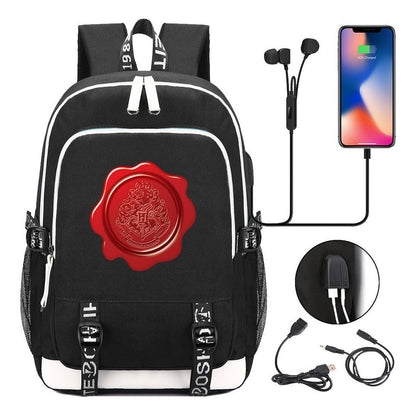 Magic School Youth Student Backpack Usb Men's And Women's Leisure Backpack