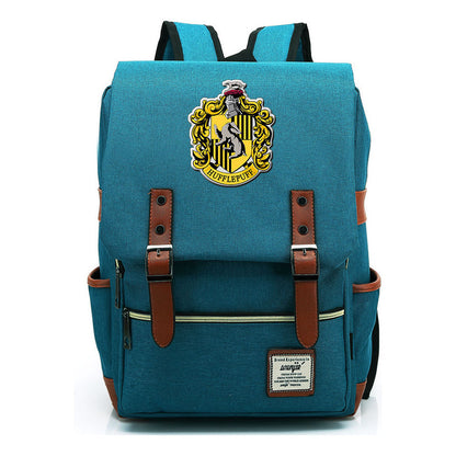 School Of Magic Printed Student School Bag Men's And Women's Casual Belt Buckle Classic Backpack