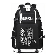 The Giant Of Manga Attack Usb Youth Student Backpack For Men And Women's Leisure Travel Backpack