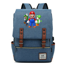 Super Mario Youth Student backpack USB casual backpack