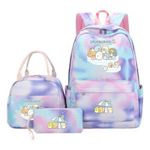 Corner Biology Student School Bag Lunch Bag Three Piece Set Backpack Set
