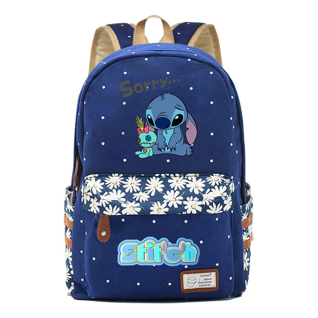 Japanese Anime Interstellar Baby Stitch Printed Youth Backpack Casual Backpack