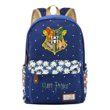 School Of Witchcraft And Wizardry Student Backpack With Floral Canvas Backpack