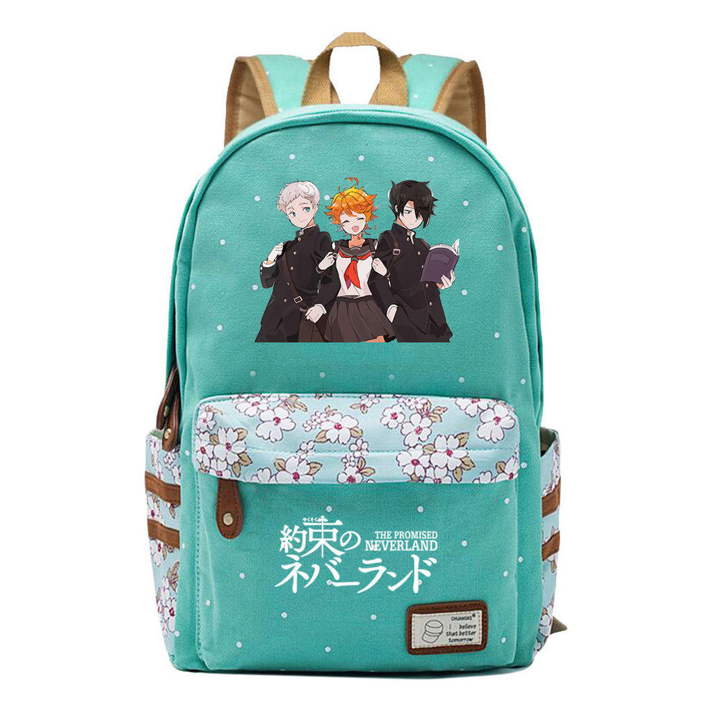 Promised Dream Island Printed Teenage Student Backpack With Floral Floral Floral Casual Backpack For Men And Women