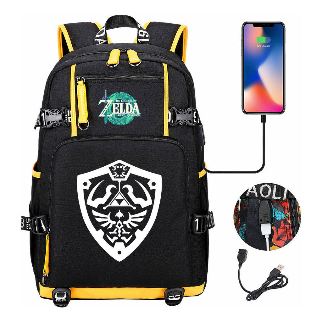 Printed Teenage Student Backpack For Men And Women's Leisure Travel Backpack