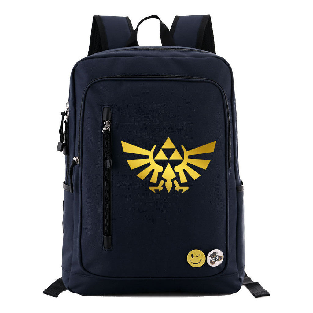 Golden Printed Youth Student Backpack For Men And Women's Leisure Travel Backpack