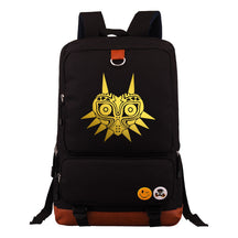 Golden Printed Youth Student Backpack, Travel Bag, Men's And Women's Backpack