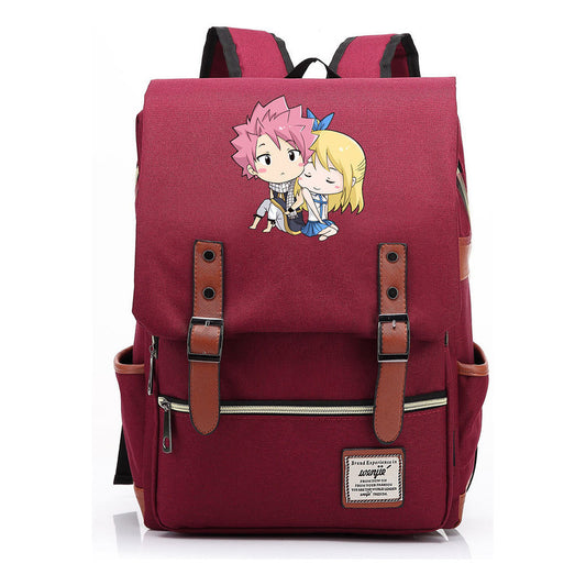 Printed Teenage Student Backpack For Men And Women With Casual Belt Buckle Classic Backpack