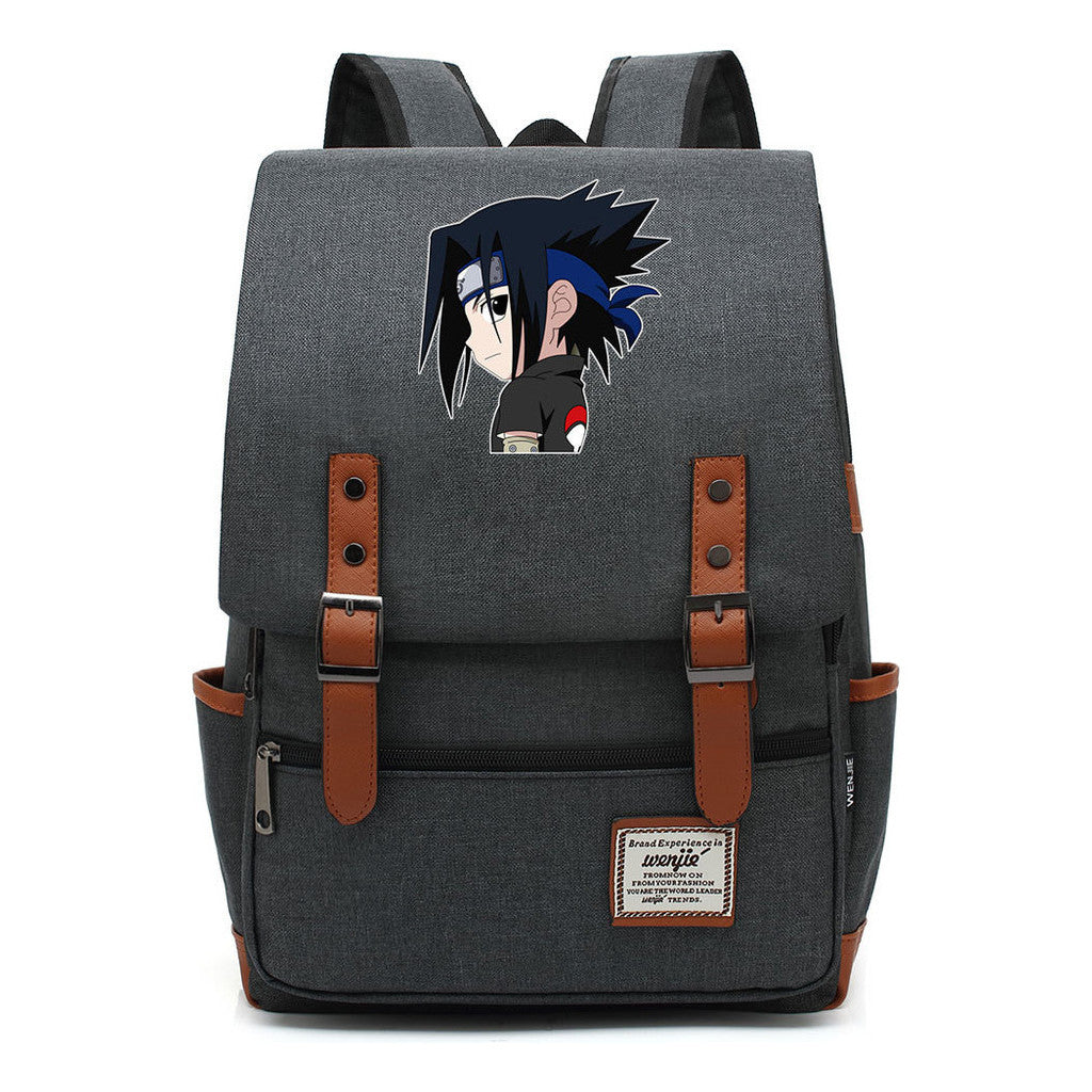 Naruto Printed Teenage Student Backpack For Men And Women, Casual Belt Buckle, Classic Backpack