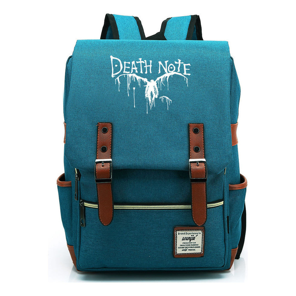 Manga Death Note Youth Student School Bag Men's And Women's Leisure Belt Buckle Backpack