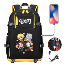 Cartoon Printed Usb Large Capacity Student Backpack For Leisure Travel Backpack