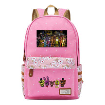 Toy Bear Game, Fashionable Print, Teenage Girl Student Backpack, Casual Canvas Backpack