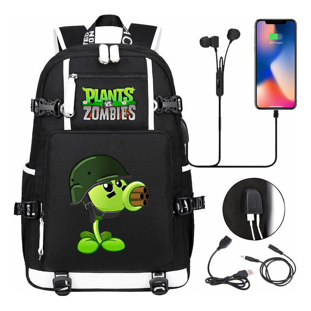 Game Battle Printed Usb Youth Student Backpack For Men And Women's Leisure Travel Backpack