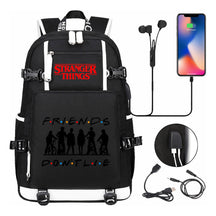 Strange Story Printed Usb Youth Student Backpack For Men And Women's Leisure Travel Backpack