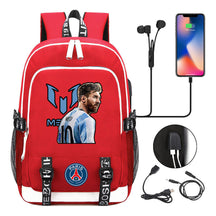 Sports Football Star Usb Youth Student Backpack For Men And Women's Leisure Sports Backpack