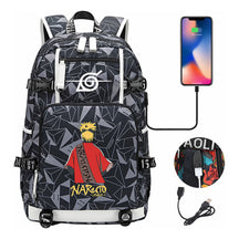 Printed Usb Youth Student School Bag Leisure Large Capacity Travel Backpack