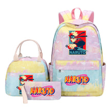 Naruto Teenage Student Girls School Bag Lunch Bag Three Piece Set Backpack Set