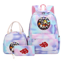 Naruto Student Girl Backpack Lunch Bag Three Piece Set Backpack Set