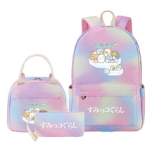 Game Corner Biology Youth Student Girls School Bag Lunch Bag Three Piece Set Backpack Set