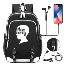 Strange Story Printed Usb Youth Student Backpack For Leisure Travel Backpack