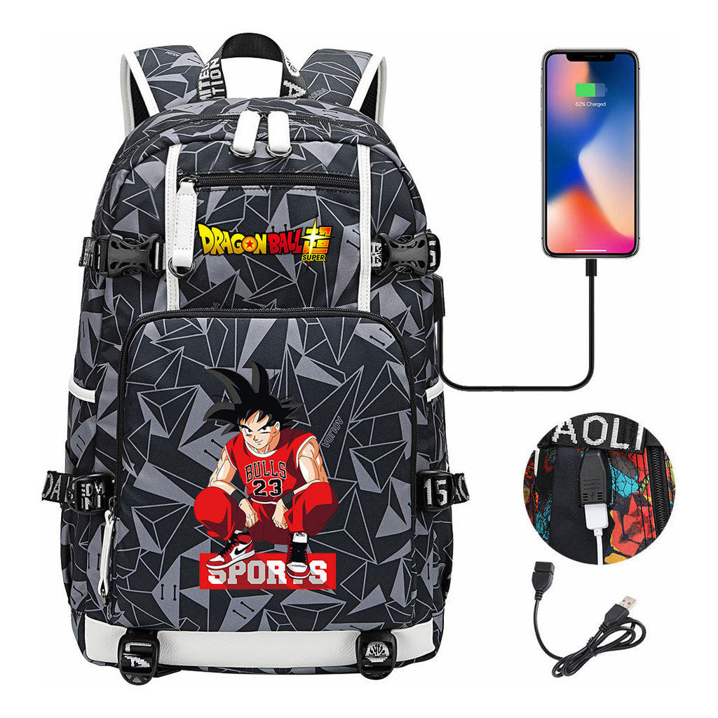 Usb Large Capacity Youth Student Backpack For Men And Women's Leisure Travel Backpack