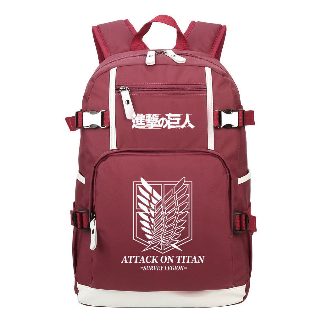 Giant Winged Soldier Captain Of Anime Attack Student Backpack, Leisure Travel Backpack