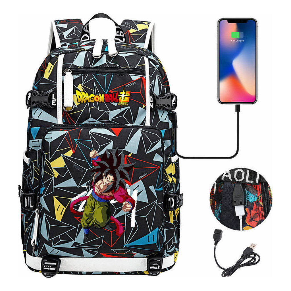 Fashionable Sun Wukong Usb Large Capacity Student Backpack For Leisure Travel Backpack