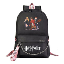 School Of Witchcraft And Wizardry Emblem Usb Student School Bag Leisure Travel Backpack