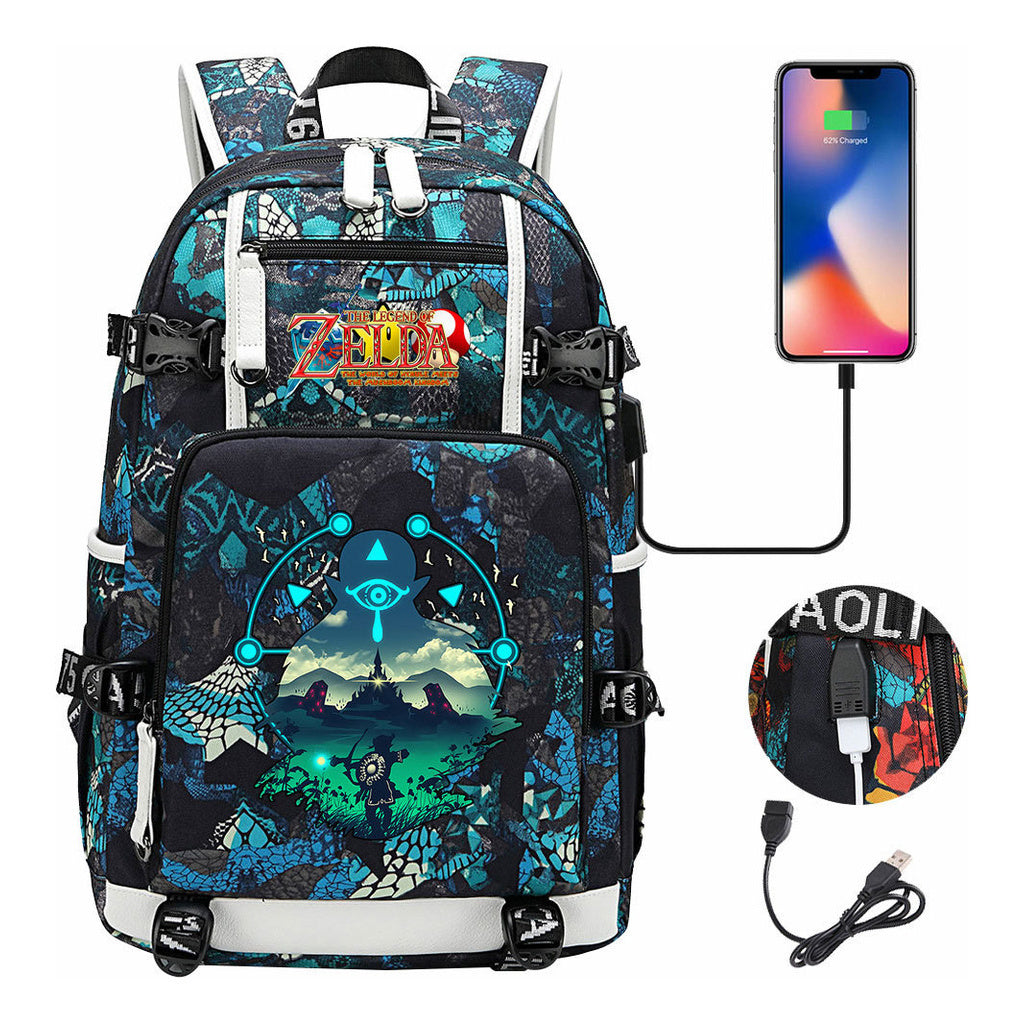 Printed Youth Student School Bag Large Capacity Leisure Travel Backpack