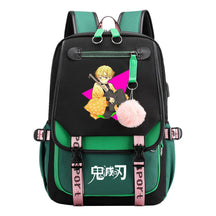 Cartoon Fashion Usb Youth Student Backpack Boy's And Girl's Leisure Ribbon Flip Backpack