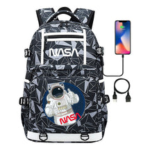 Fashionable Space Printed Usb Student Backpack Backpack Leisure Travel Backpack