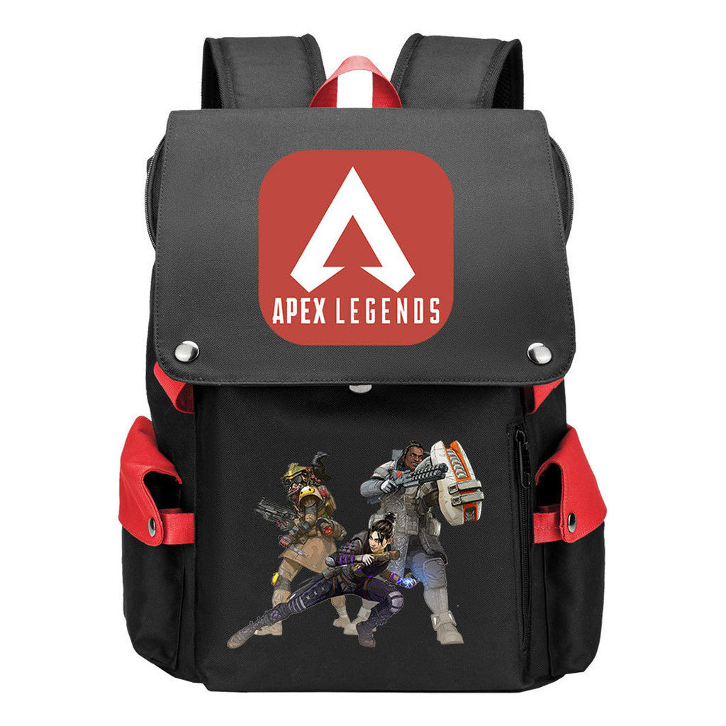 Apex Hero Print Usb Charging Cap Headpiece Student Backpack Leisure Backpack