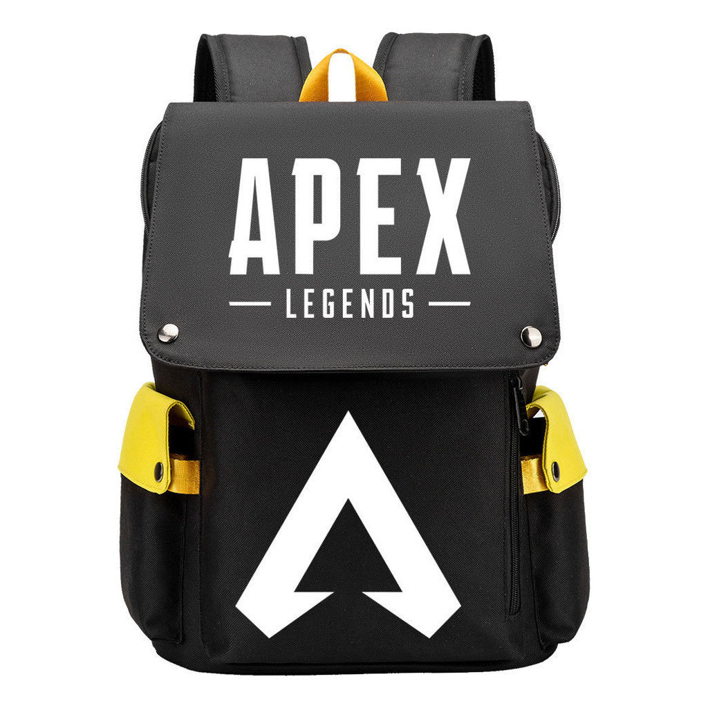 Apex Hero Print Usb Charging Cap Head Style Student School Bag Casual Backpack