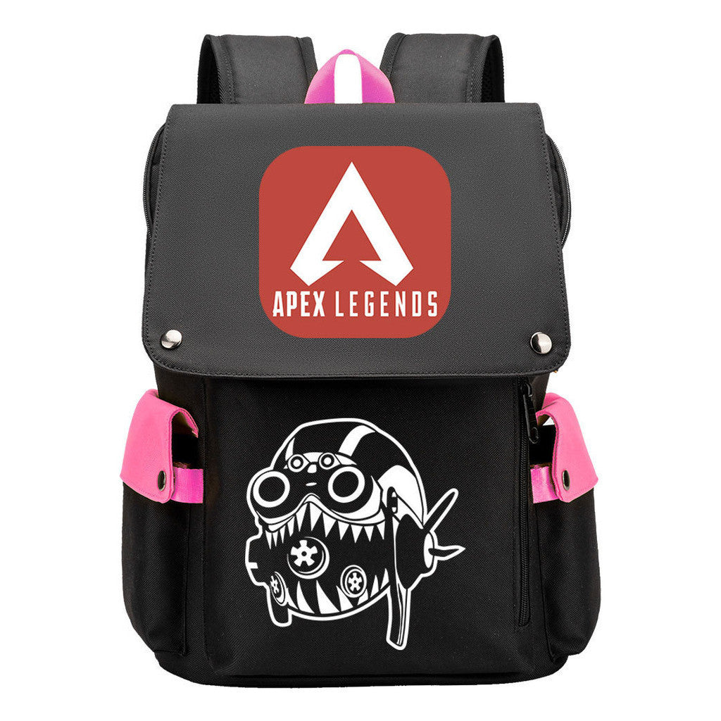 Apex Hero Print Usb Charging Head Youth School Bag Casual Backpack