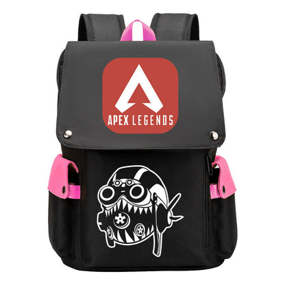 Apex Hero Print Usb Charging Head Youth School Bag Casual Backpack