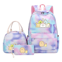 Corner Biology Student School Bag Lunch Bag Three Piece Set Backpack Set