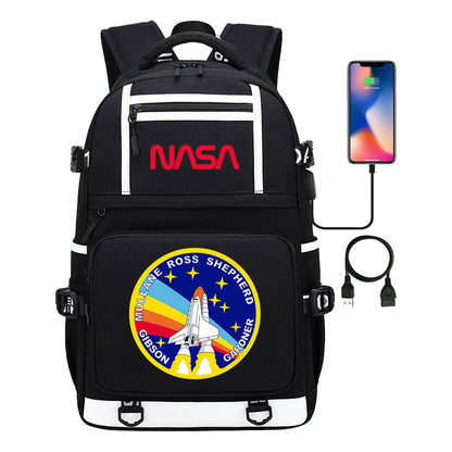 Printed Usb Youth School Bag Backpack Leisure Travel Backpack