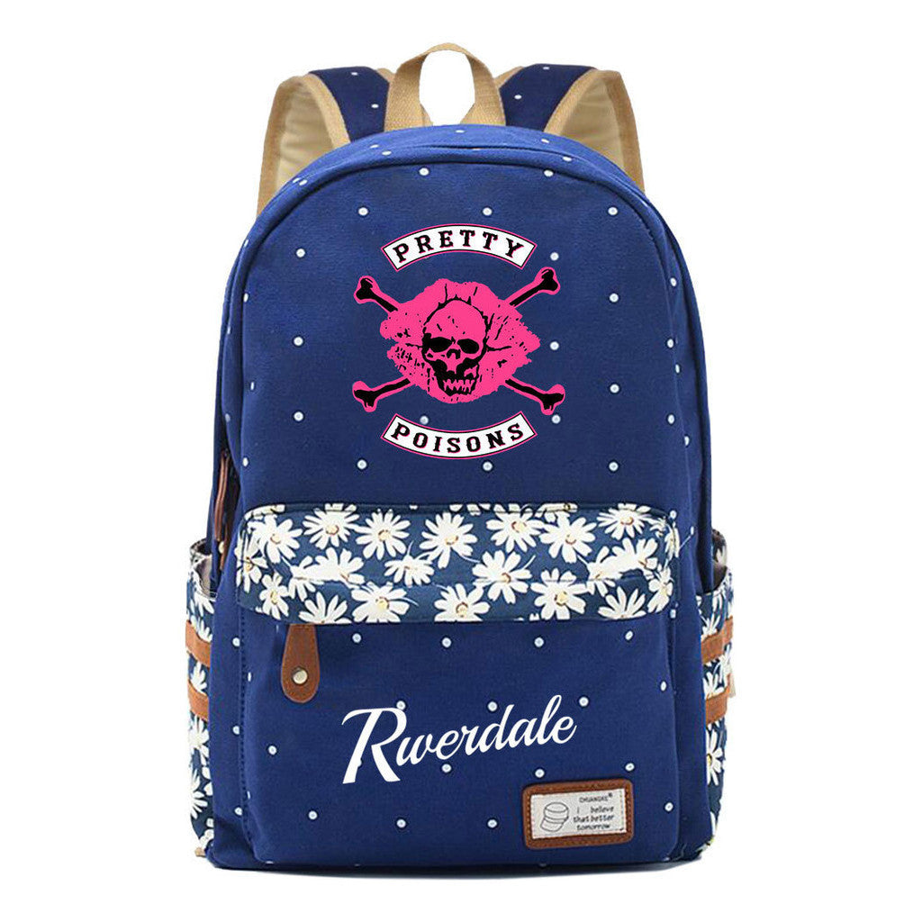 Valley Town Printed Student School Bag Fashion Leisure Backpack