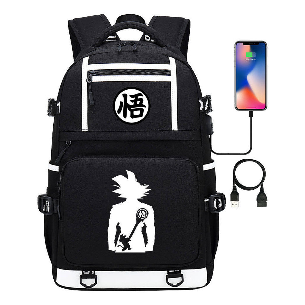Manga Dragon Ball Usb Youth Student Backpack Men And Women, Backpack Leisure Travel