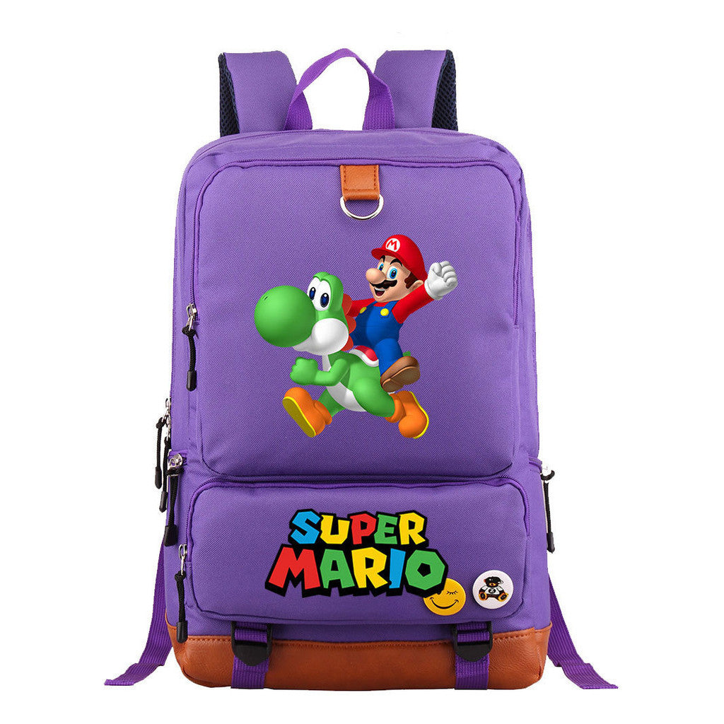 Super Mario Print Youth Student Backpack, Travel Bag, Men's And Women's Backpack