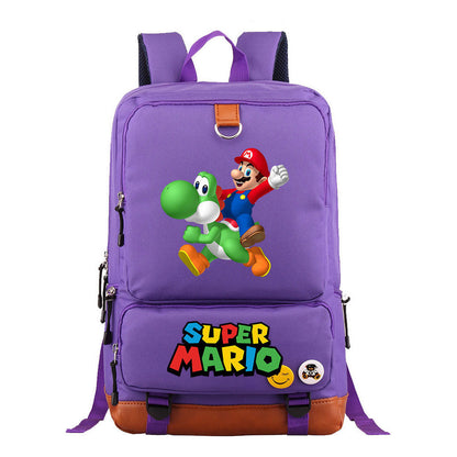 Super Mario Print Youth Student Backpack, Travel Bag, Men's And Women's Backpack