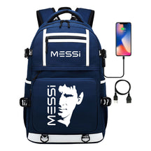 Sports Football Star Printed Usb Youth Student Backpack, Men's And Women's Backpack, Leisure Travel Bag