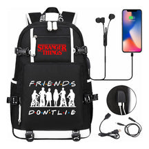 Strange Story Printed Usb Youth Student Backpack For Men And Women's Leisure Travel Backpack