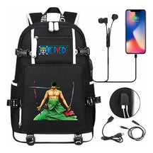 Pirate King Lufei Printed Youth Student Backpack With Large Capacity Leisure Travel Backpack