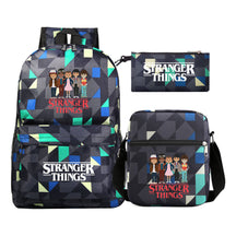 Strange Story Starry Sky Printed Youth Student Backpack 3-piece Set For Men And Women, Backpack Set