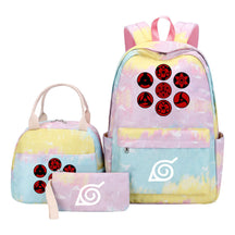 Naruto Student Girl Backpack Lunch Bag Three Piece Set Backpack Set