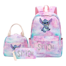 Interstellar Baby Stitch Student Girls School Bag Lunch Bag Three Piece Set Backpack Cover