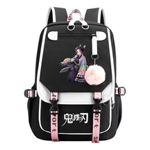 Cartoon Fashion Usb Youth School Bag For Boys And Girls Casual Ribbon Flip Backpack