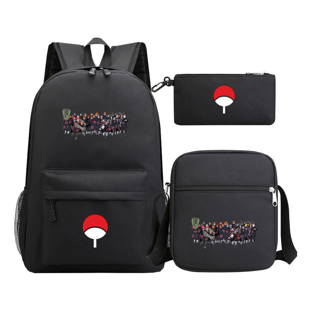 Naruto Starry Sky Youth School Bag Three Piece Set For Boys And Girls Backpack Set
