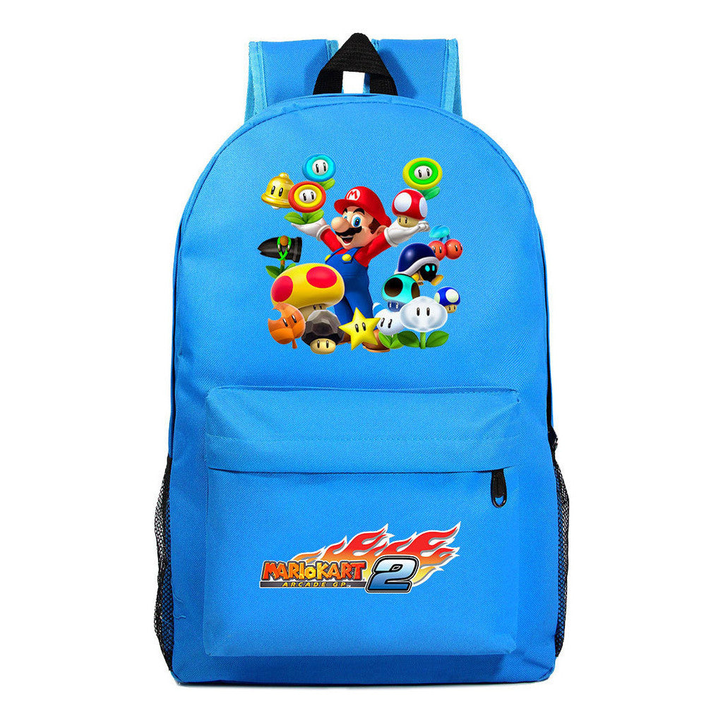 Super Mario Starry Sky Youth Student Backpack For Men And Women's Leisure Travel Backpack